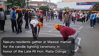  Nakuru ODM supporters converge at the Maasai Market to mark Raila Odinga's first anniversary