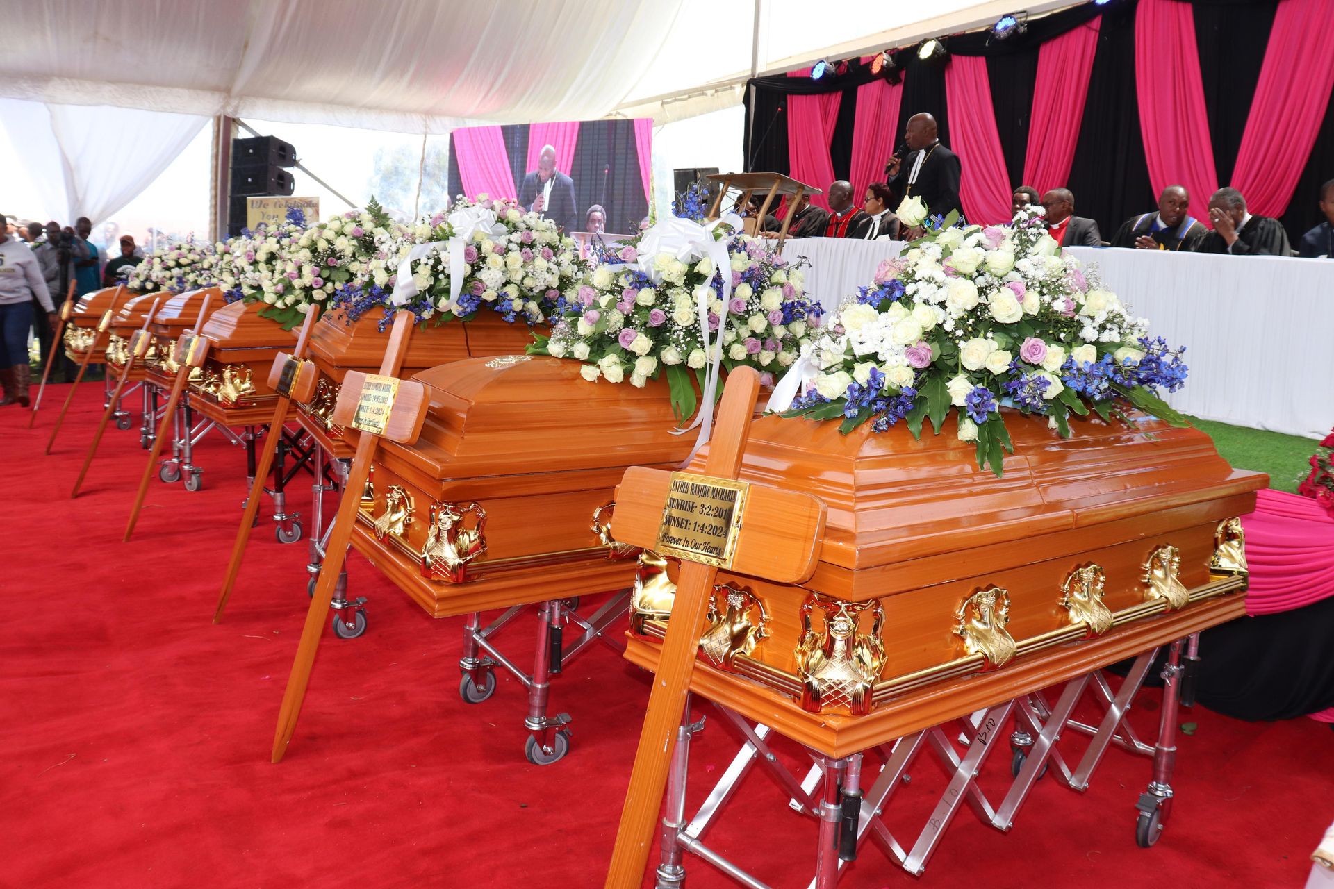 "Goodbye my love", Shadrack Mbao's heartbreaking tribute to his wife and children as pipeline family lays to rest seven family members