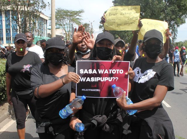Snaps: Nakuru youth bring defiance and creativity to anti-finance bill demos 