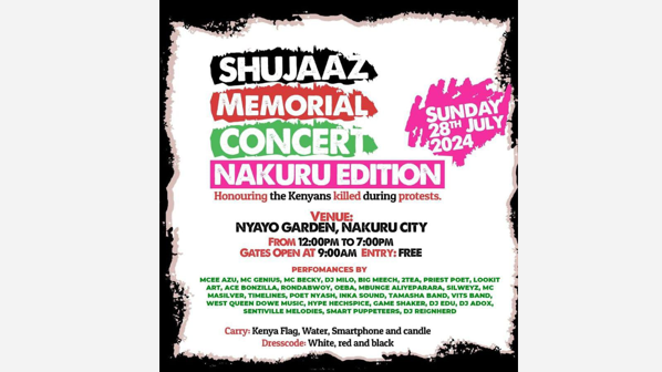 Tribeless Youth to host Shujaaz memorial concert at Nyayo Gardens tomorrow