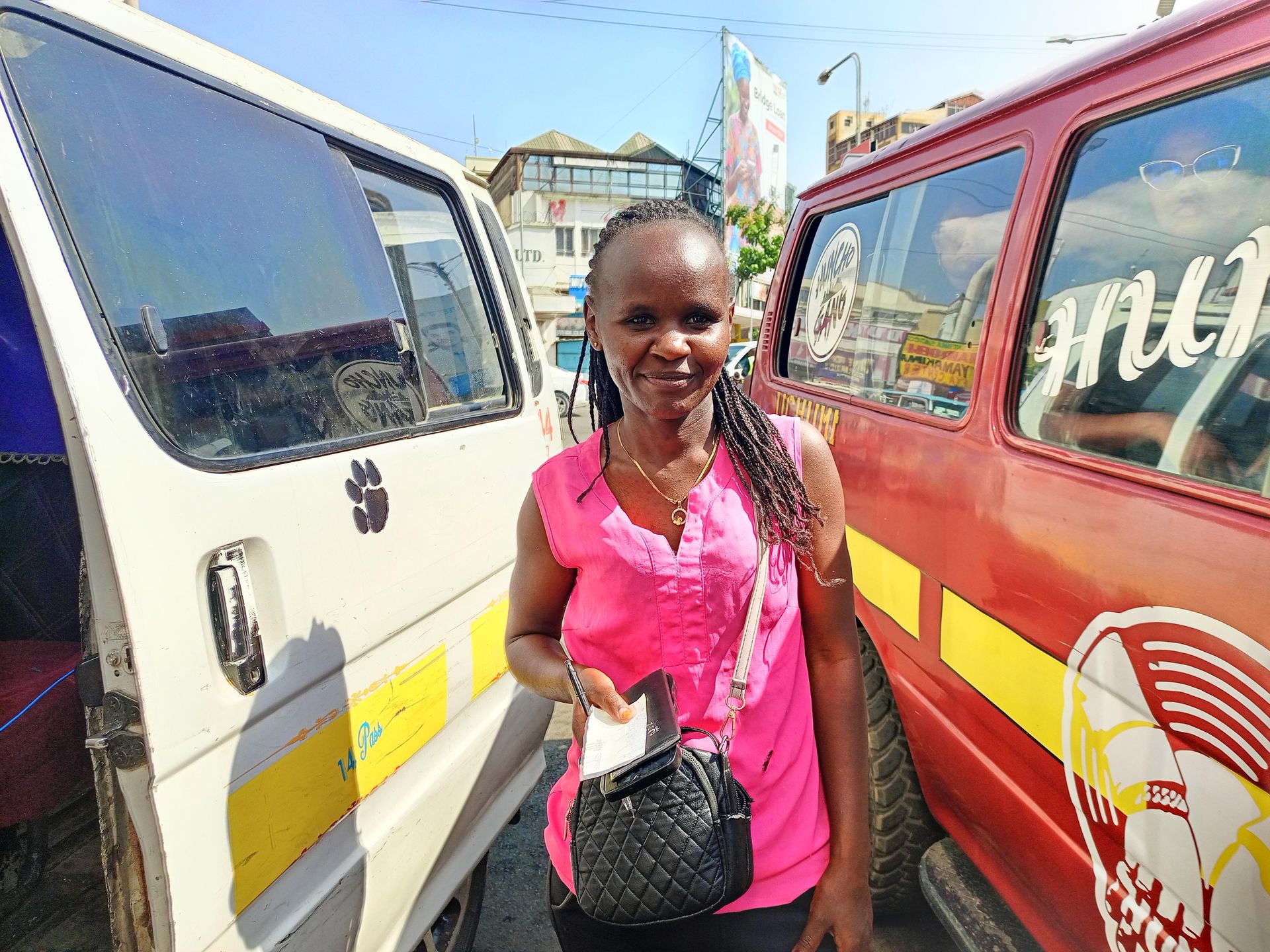 The Uchumi 44 sacco stage manager with a heart for helping the elderly and pregnant passengers