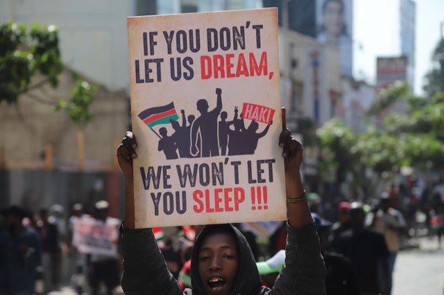 A placard once said... :Photos of notable messages during maandamano in Nakuru