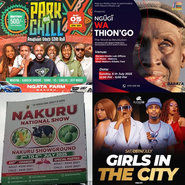 Amapiano, ASK Show, Park and Chill, and all the good vibes: Your Nakuru weekend lineup is here