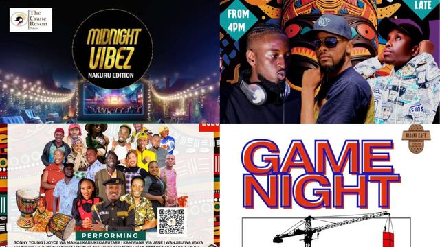 Game nights, Kikuyu Festival and music: Your weekend guide is here
