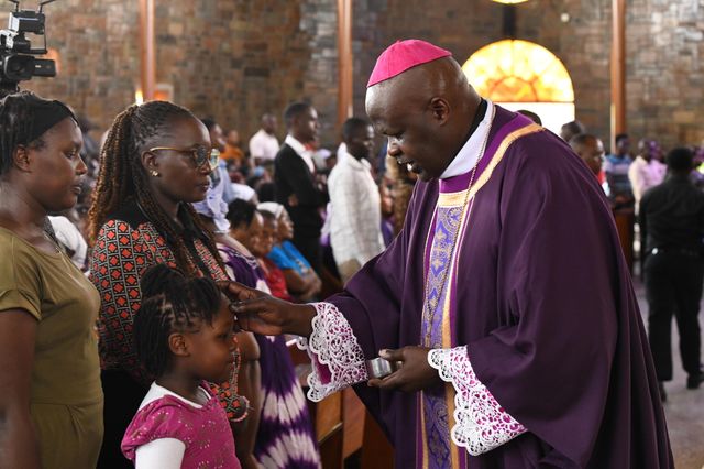 PHOTOS: Catholic faithfuls in Nakuru mark Lenten mass on Ash Wednesday at Christ the King-Church Cathedral 