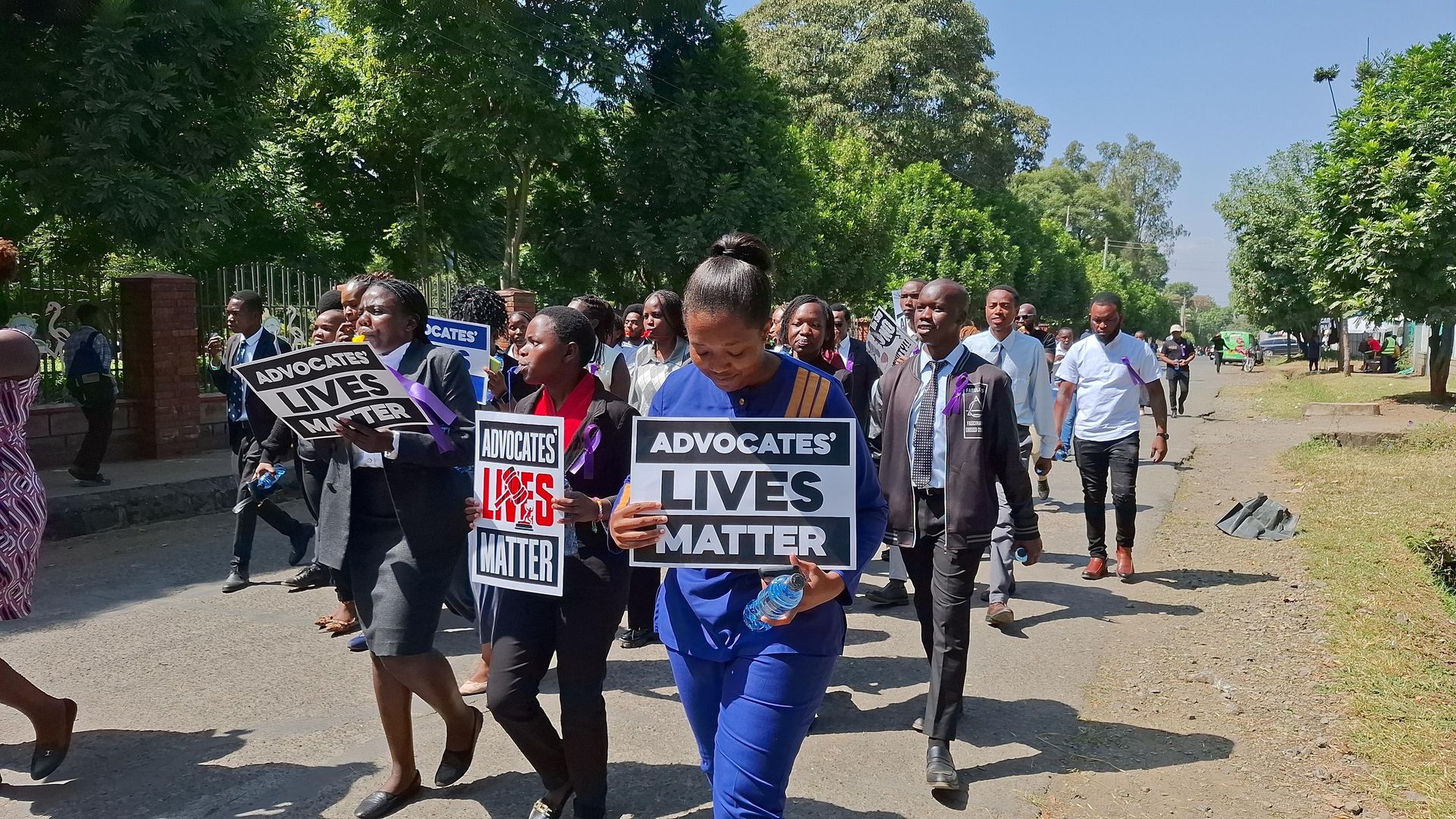 Nakuru lawyers join nationwide peacefull purple Ribbon Walk to honor slain colleagues