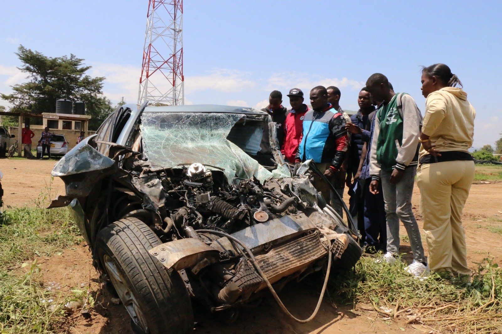 A Mercedes Benz, six-month-old twins and devastated family members
