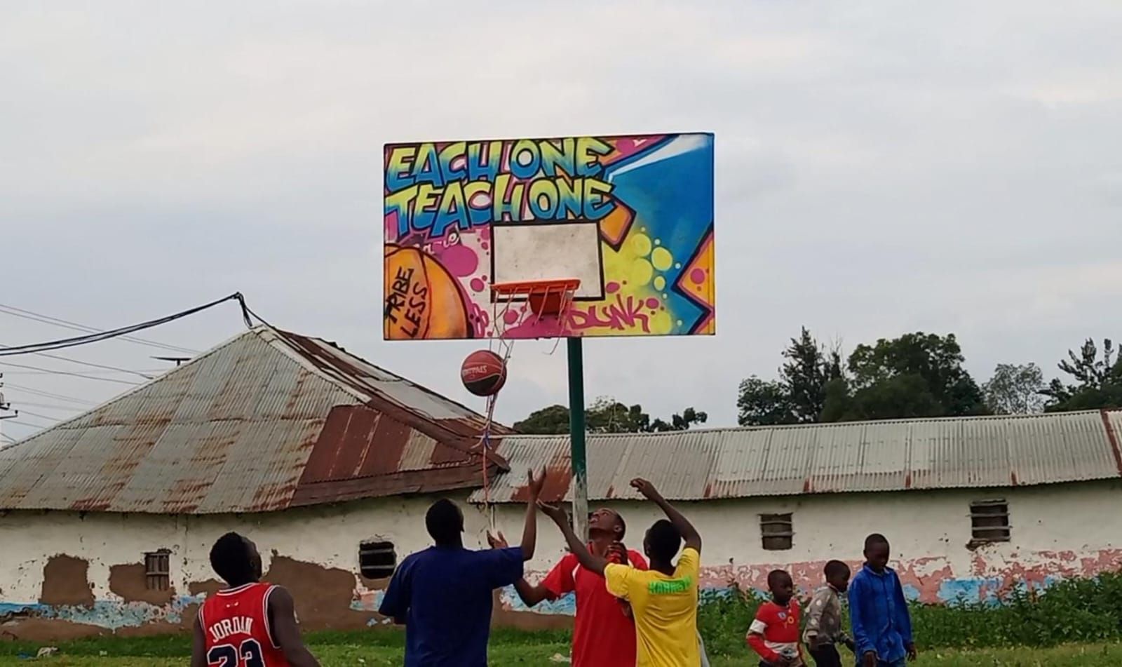 A basketball court drawing youth away from crime in Bondeni estate
