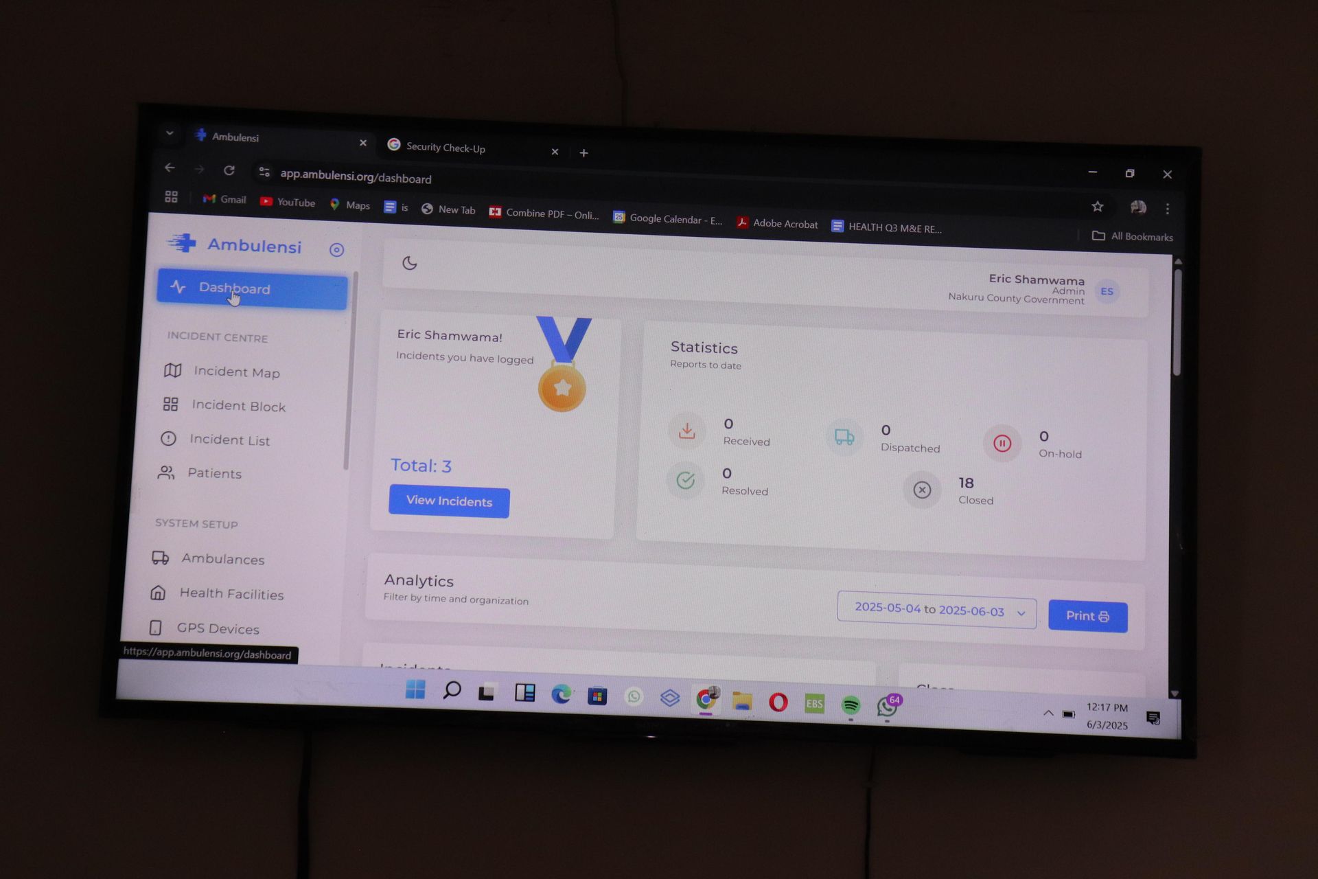 Here are new numbers to call incase of health emergency in Nakuru