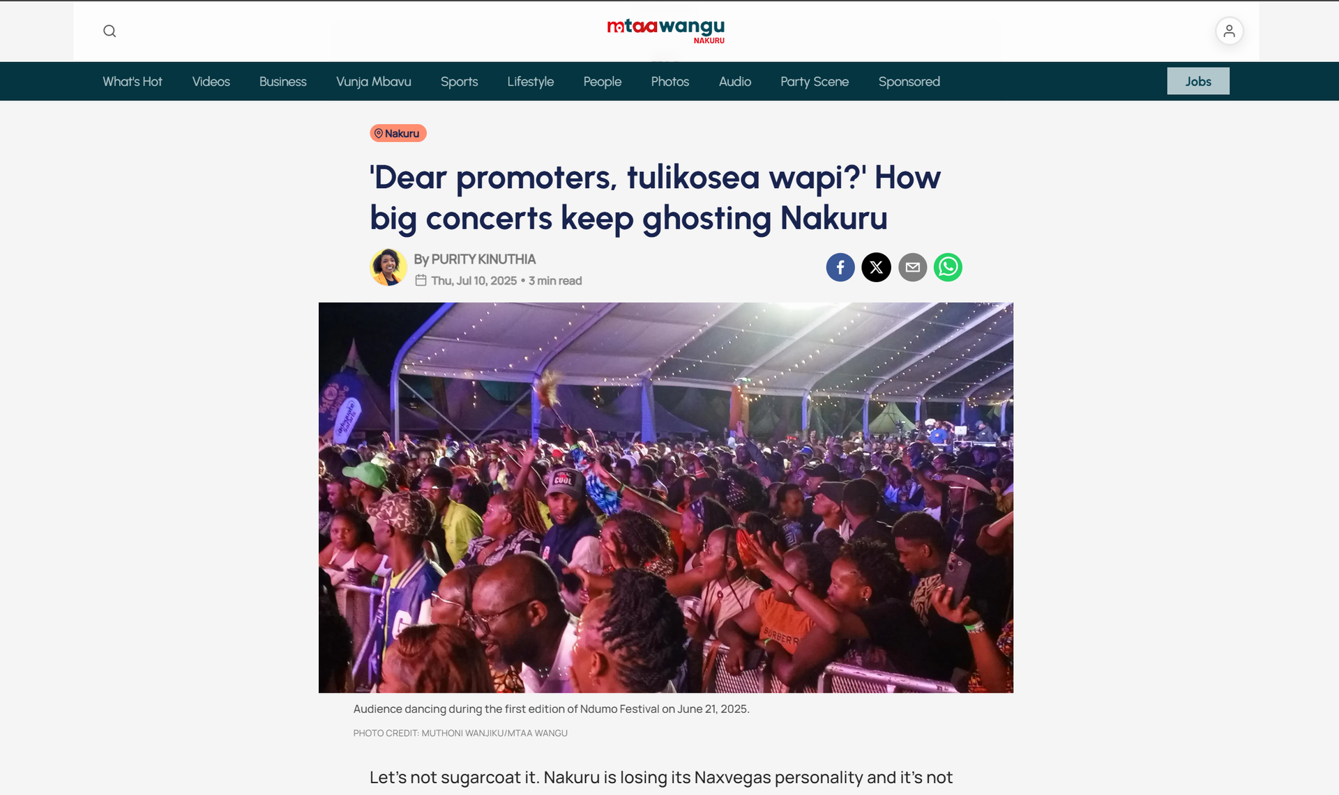 ‘Ocha Ime Advance’: Nakuru residents share the harsh truth on why NaxVegas is now a boring city