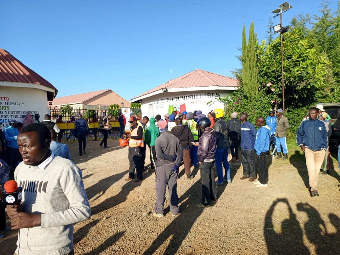 Chaos, tears and panic as parents rush to pick their children from Utumishi Girls after school fire tragedy